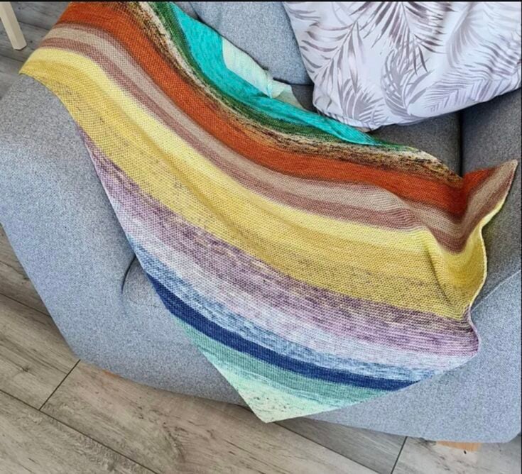 Knotball Blanket by Blue Fern Yarns