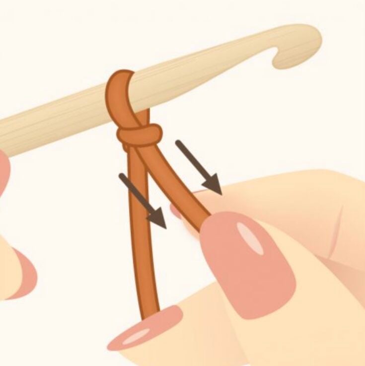 Left-Handed Crochet Slip Knot by The Crochet Fox