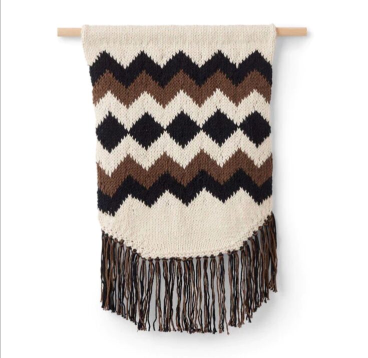 Image for Lily Chevron Knit Wall Hanging by Yarnspirations