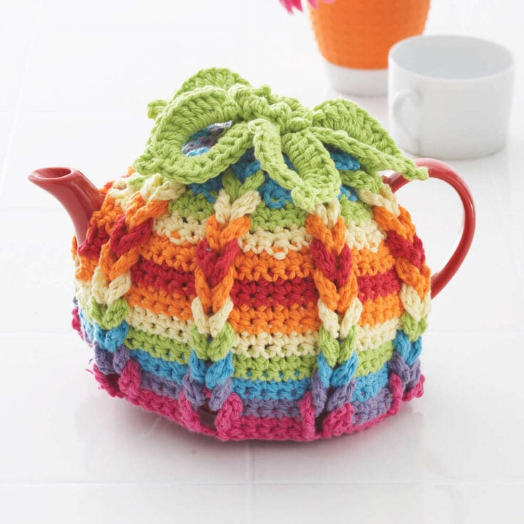 Lily Sugar 'n Cream Hot Hibiscus Tea Cozy by Yarnsprirations