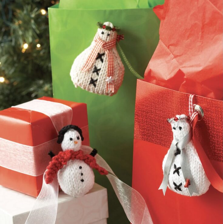 Lily Sugar’n Cream Snowmen Ornaments by Yarnspirations