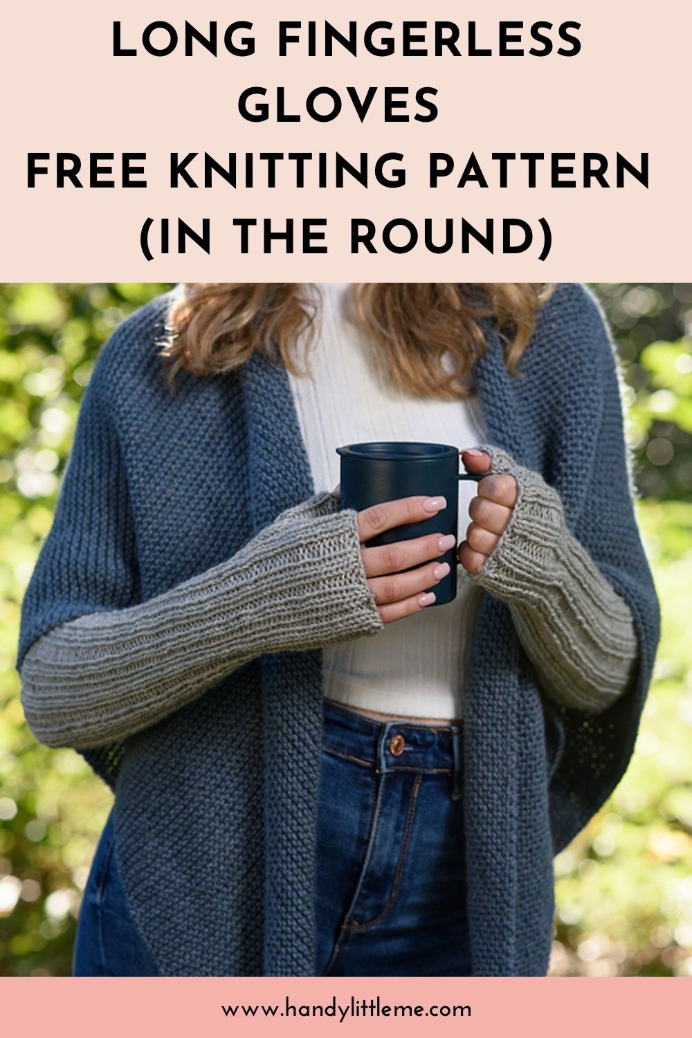 Long Fingerless Gloves – Free Knitting Pattern (In the Round)