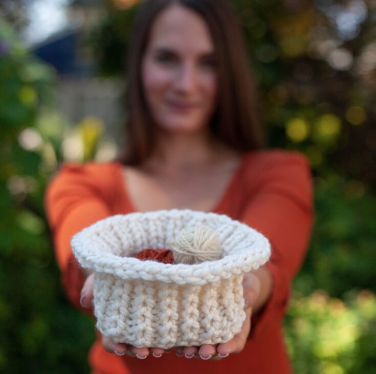 Loom Knit Basket by This Moment Is Good