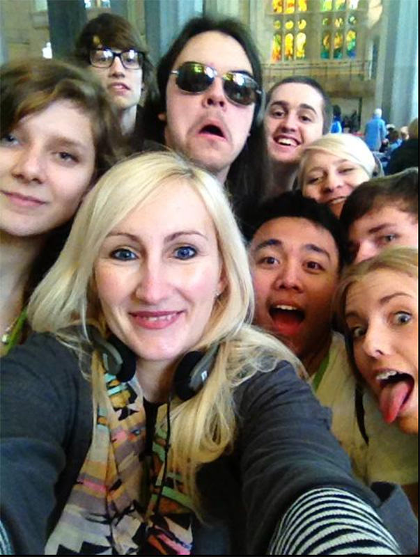 Louise and students