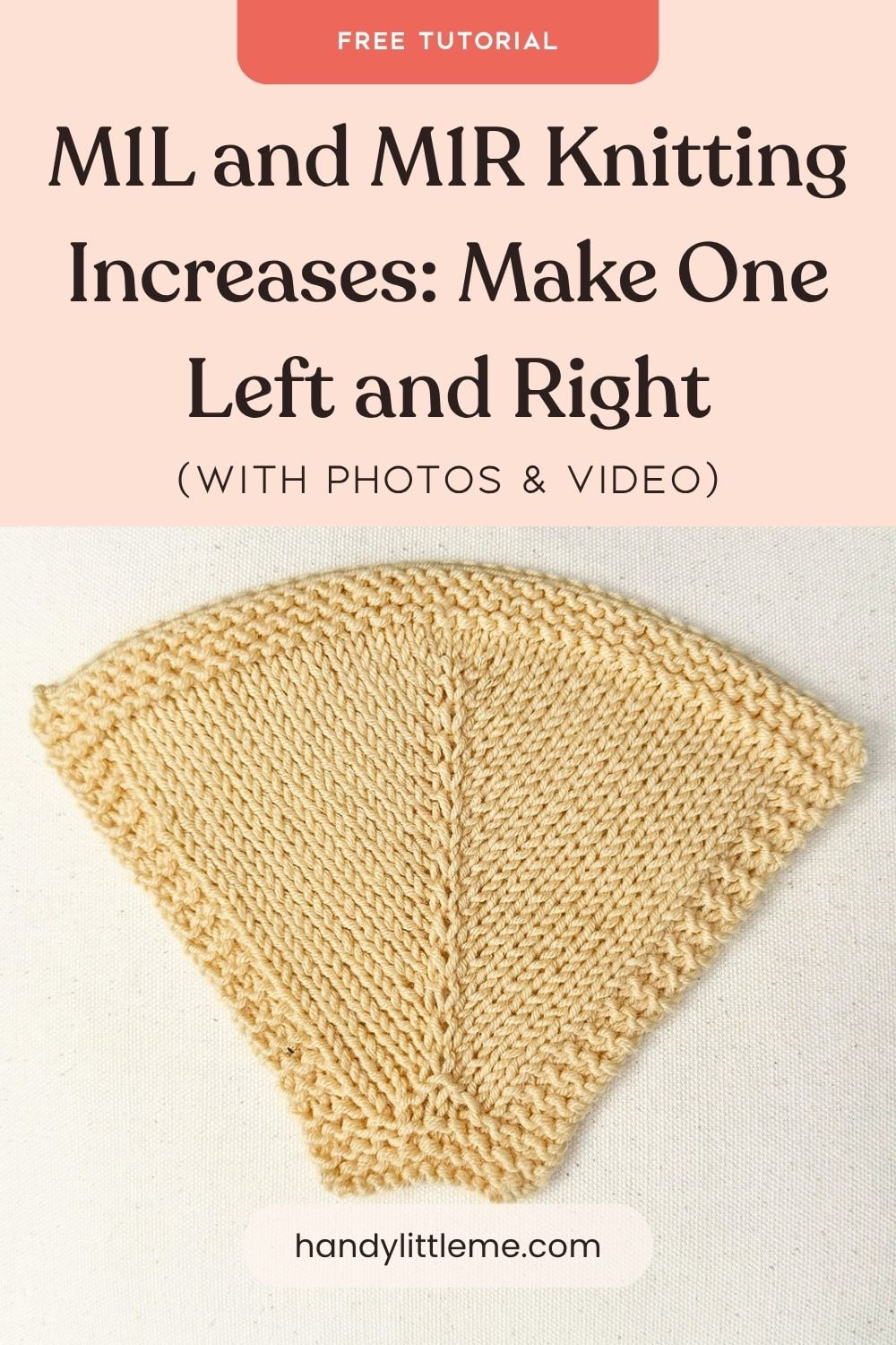 M1L and M1R Knitting Increases Tutorial