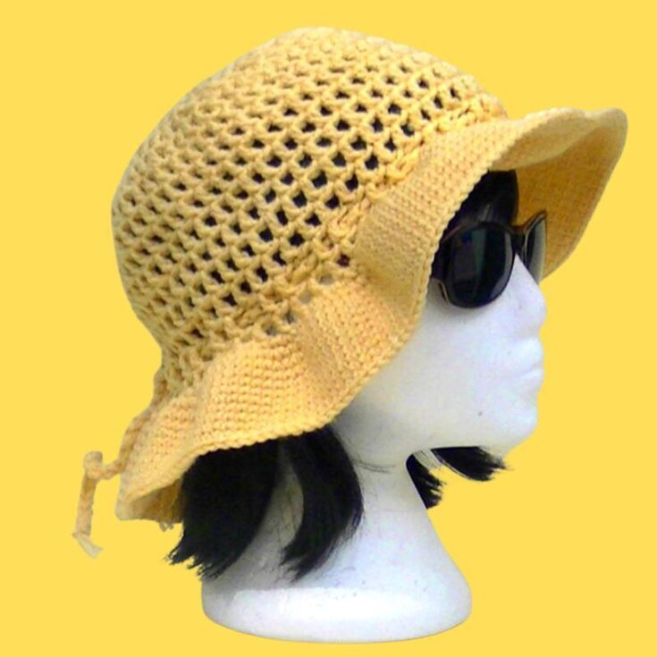 Image for Mesh Sun Hat by Crochet With Clare