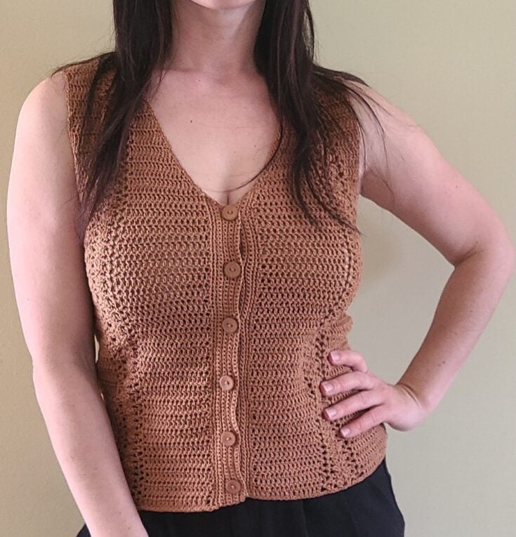 Nina Crochet Vest &ndash; Free Pattern & Video Tutorial by Yelena Style Crochet