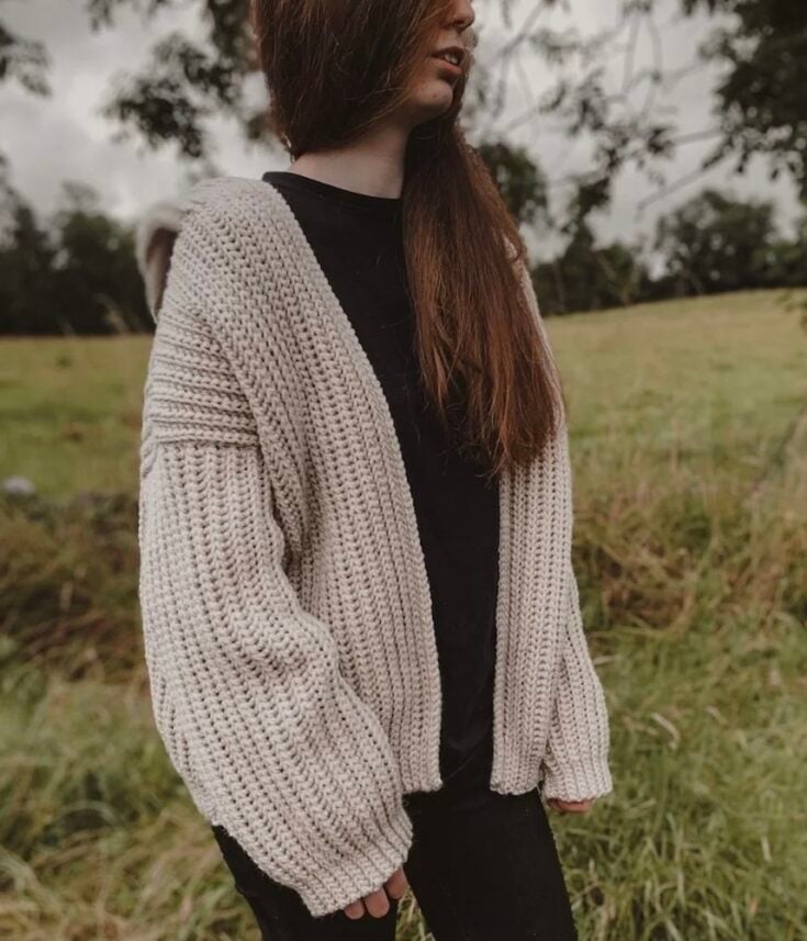 Oversized Hood Cardigan by Crochet With Carrie