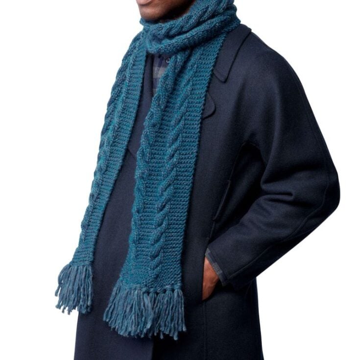 Image for Patons Cable Knit Scarf by Yarnspirations