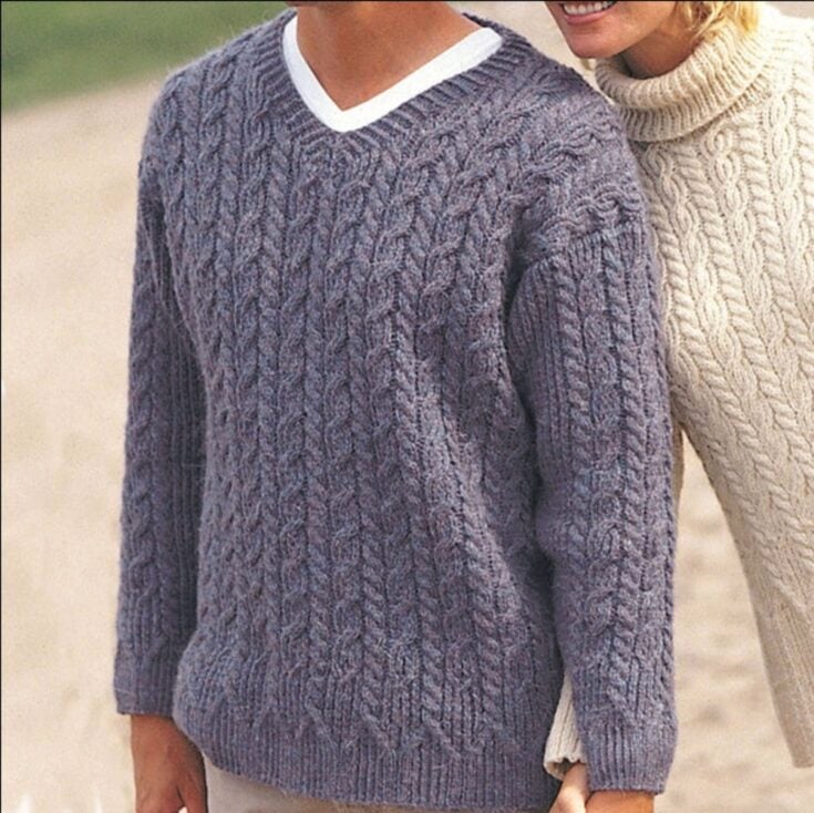 Patons Casual Cables Sweater by Yarnspirations