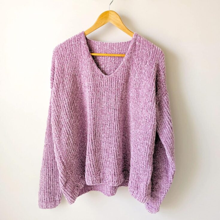 Image for The Velvet Slouchy V-Neck Knit Sweater
