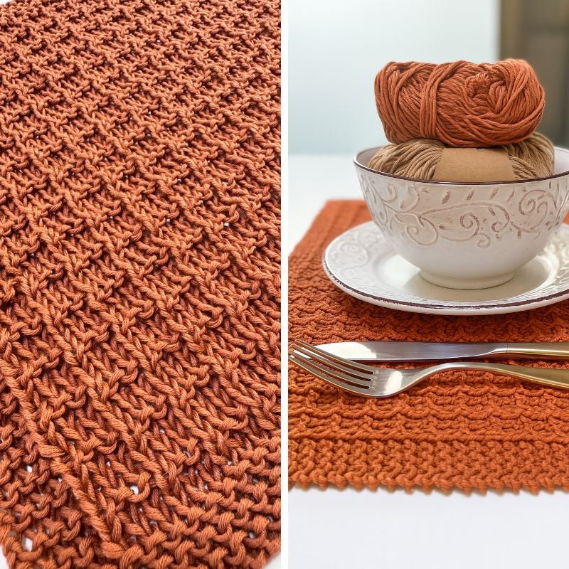 Easy Cotton Placemat Knitting Pattern (Perfect For Dining)