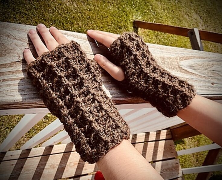 Primrose Fingerless Gloves by Elly Donner