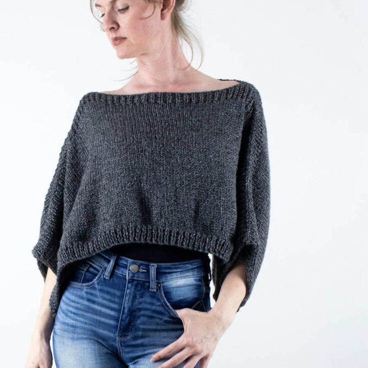 Rectangle Poncho Knitting Pattern Free by Brome Fields