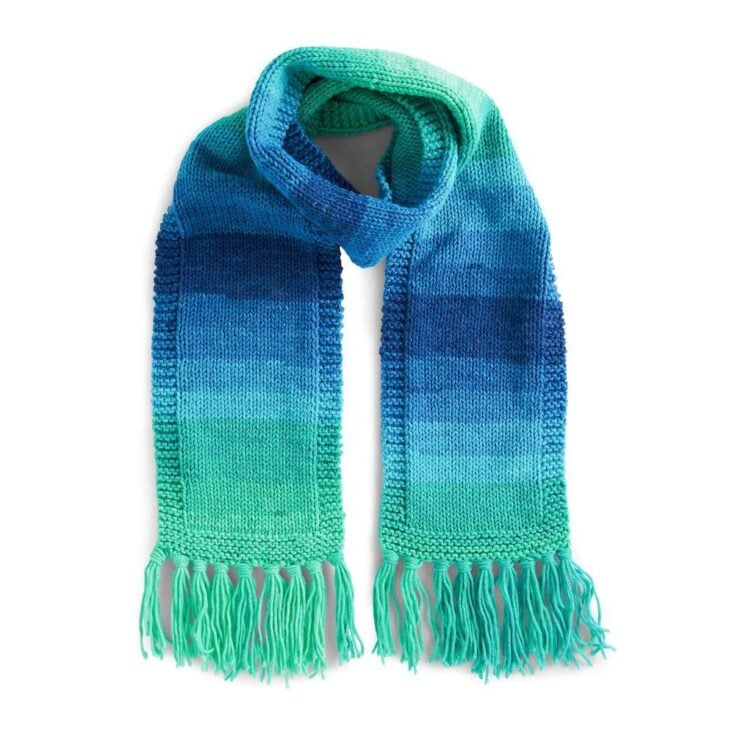 Image for Red Heart Easy Stripes Knit Scarf by Yarnspirations