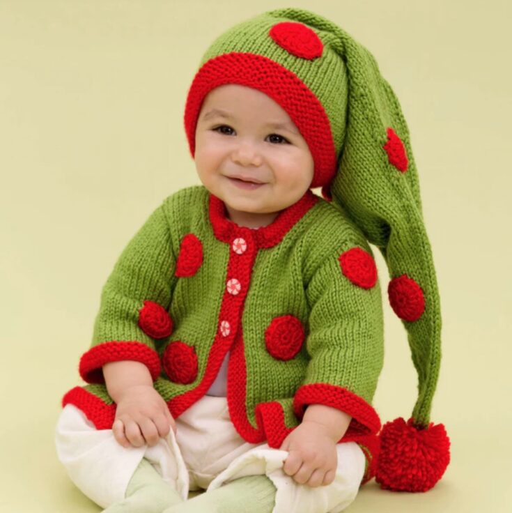 Red Heart Santa's Baby Elf Pattern by Yarnspirations