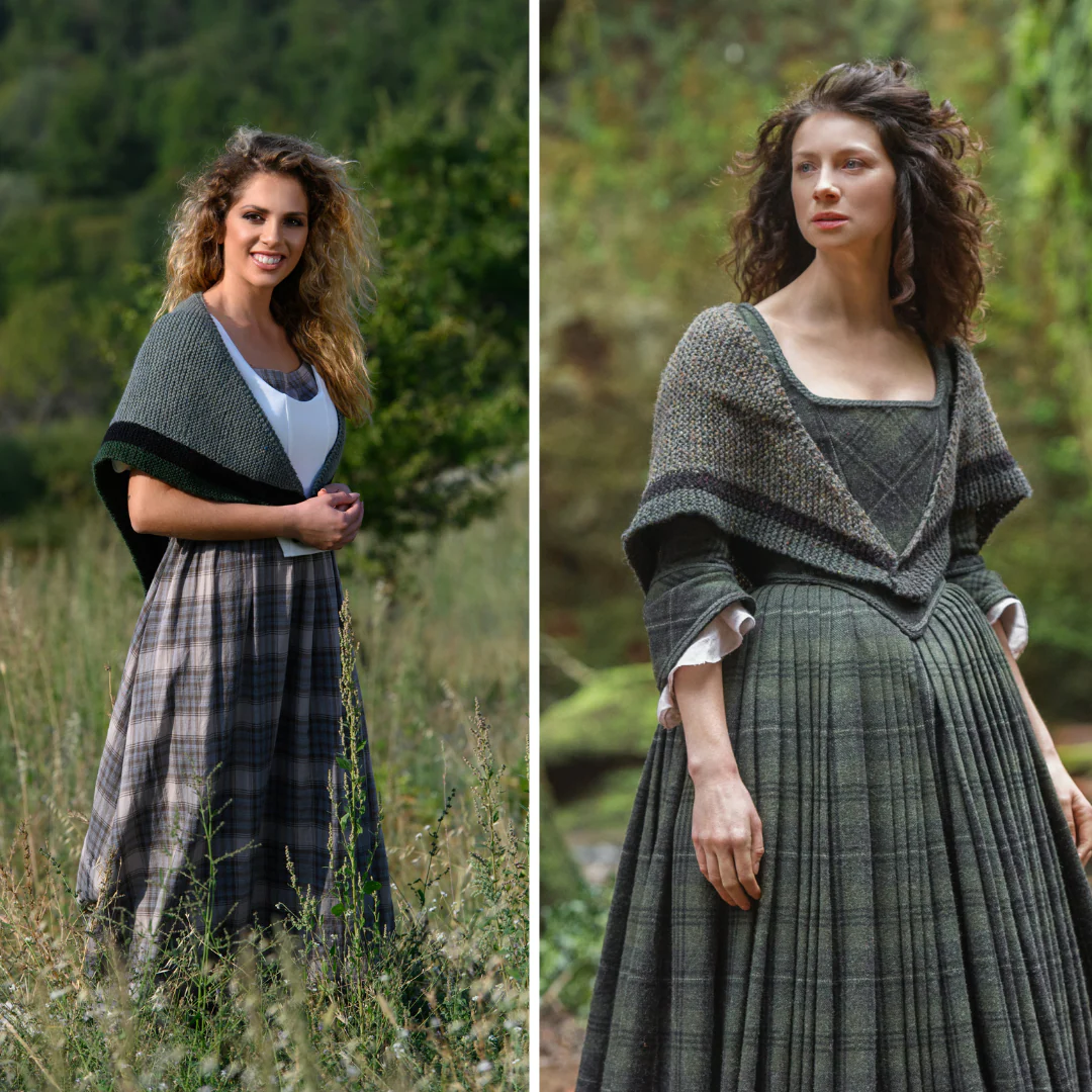 Download a printable pdf of Outlander-inspired garment and start knitting today