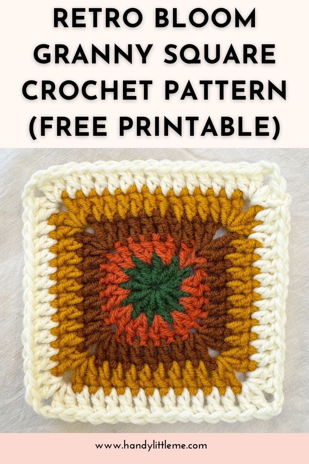 Retro Bloom Granny Square Crochet Pattern