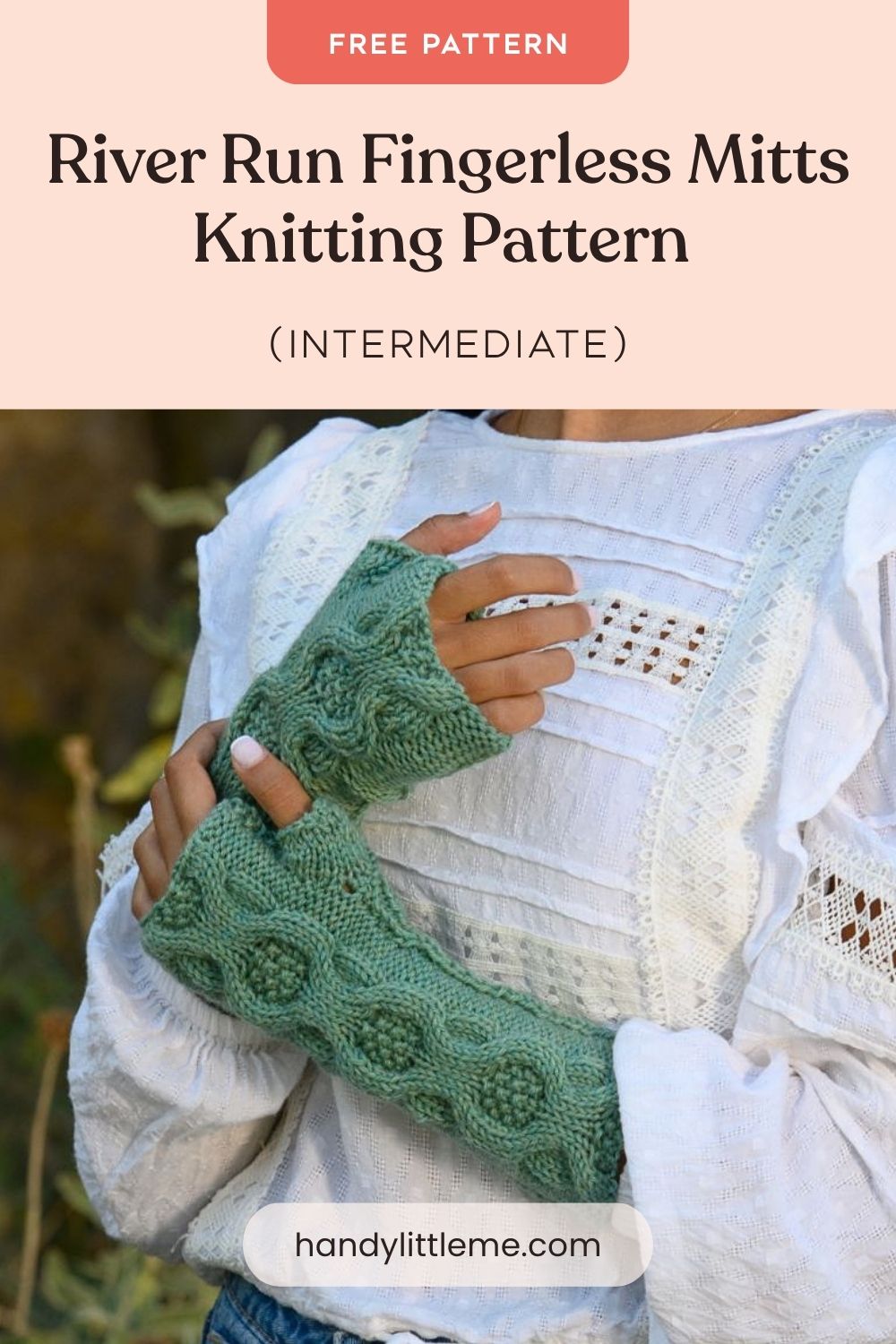 River Run Fingerless Mitts Knitting Pattern