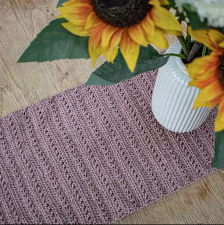 Rustic Charm for Your Fall Table: Crochet Table Runner Free Pattern by Sun Flower Cottage Crochet