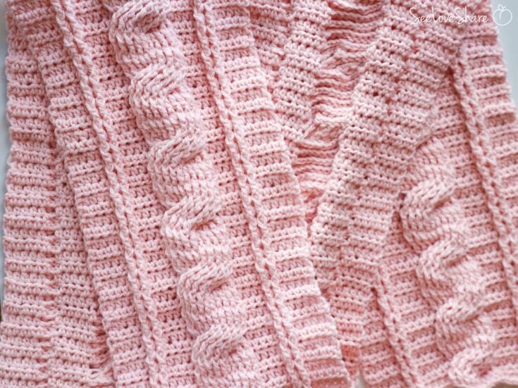 Rustic Crochet Cable Scarf – Free Crochet Pattern by See Love Share