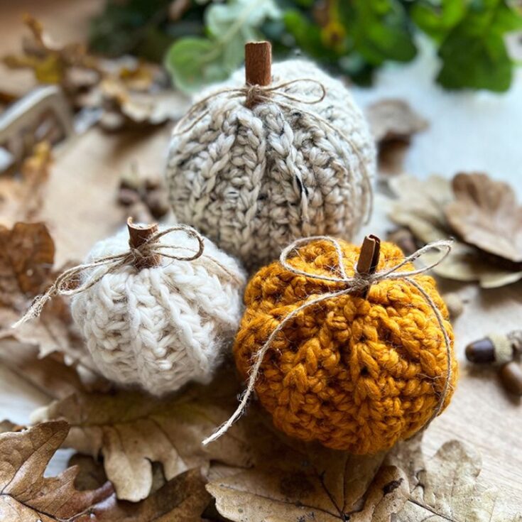 Rustic Farmhouse Crochet Pumpkin Pattern feat image