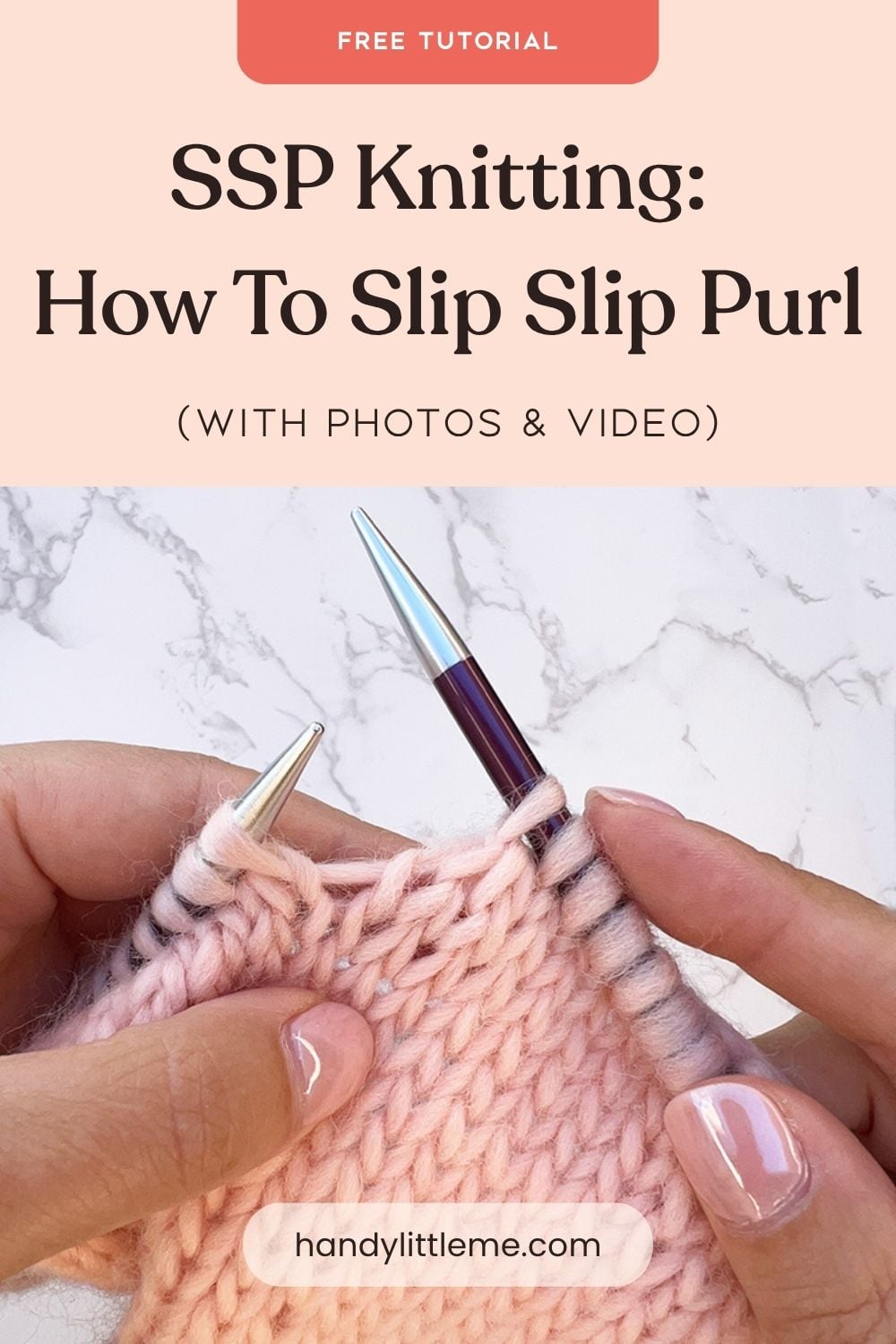 SSP Knitting How To Slip Slip Purl