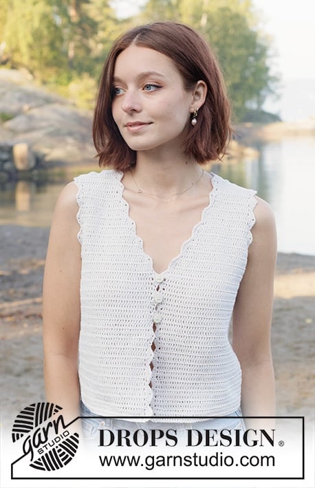 Scallop Bliss Vest by Drops Design