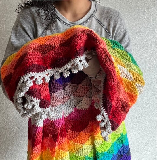 Scrap Yarn Blanket by Crafting For Weeks