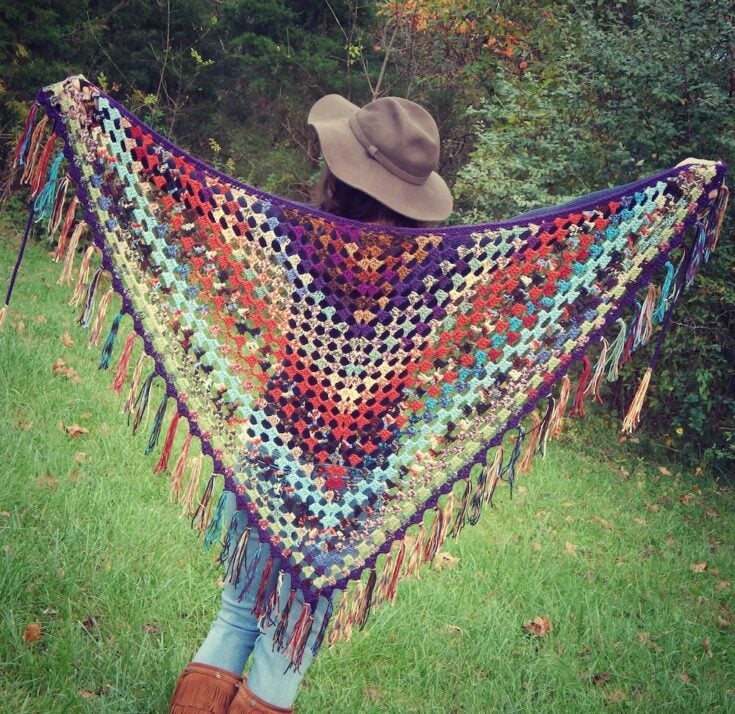 Scrappy Granny Shawl by Morale Fiber