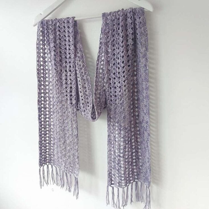 Shell Stitch Crochet Scarf (Free Pattern) by Annie Design Crochet