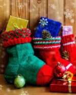 28 Free Christmas Stocking Knitting Patterns (The Best) - Handy Little Me