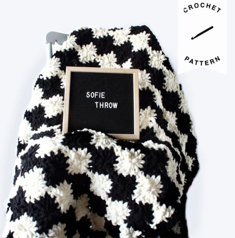 13 Free Black And White Blanket Crochet Patterns Handy Little Me