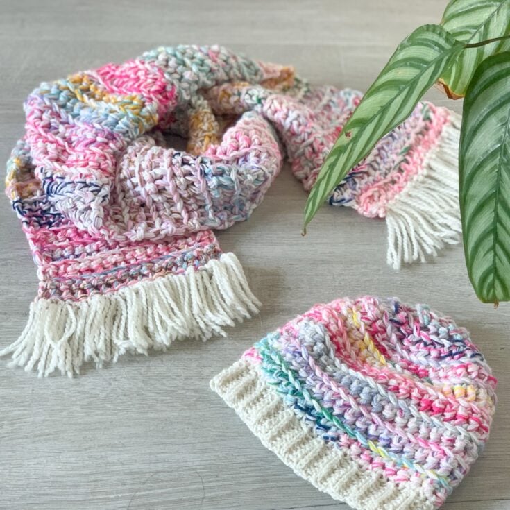 Stashbusting Beanie Hat And Scarf by Dora Does