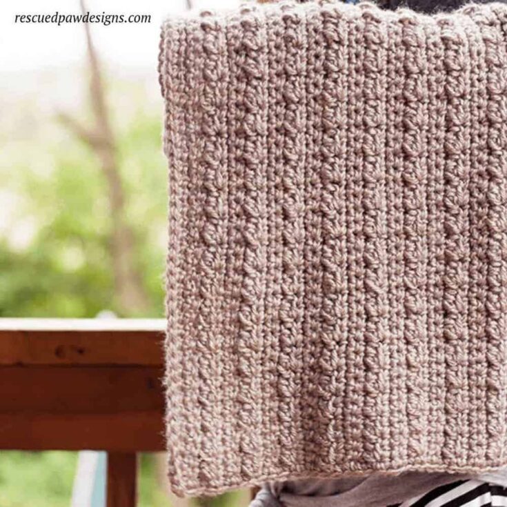 Stoney Pebble Stitch Crochet Baby Blanket by Easy Crochet