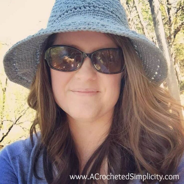 Stop & Rewind Sun Hat - Free Crochet Sun Hat - Adult Sizes by A Crocheted Simplicity