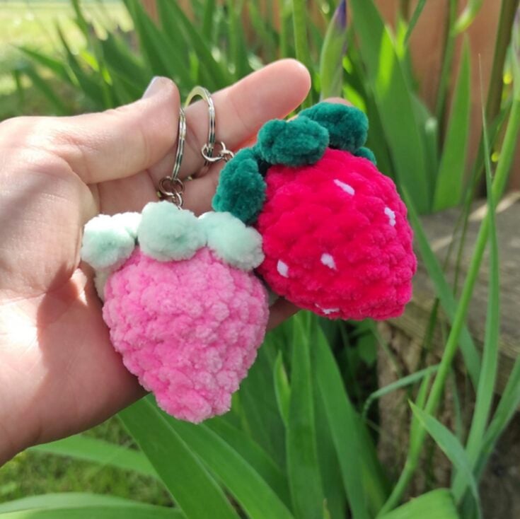 Strawberry Keychain by Ivanna Garazhdzhuk