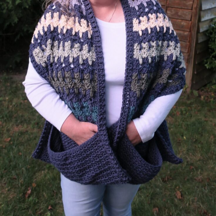 Thanks It Has Cats Pocket Shawl by Beth Sheridan