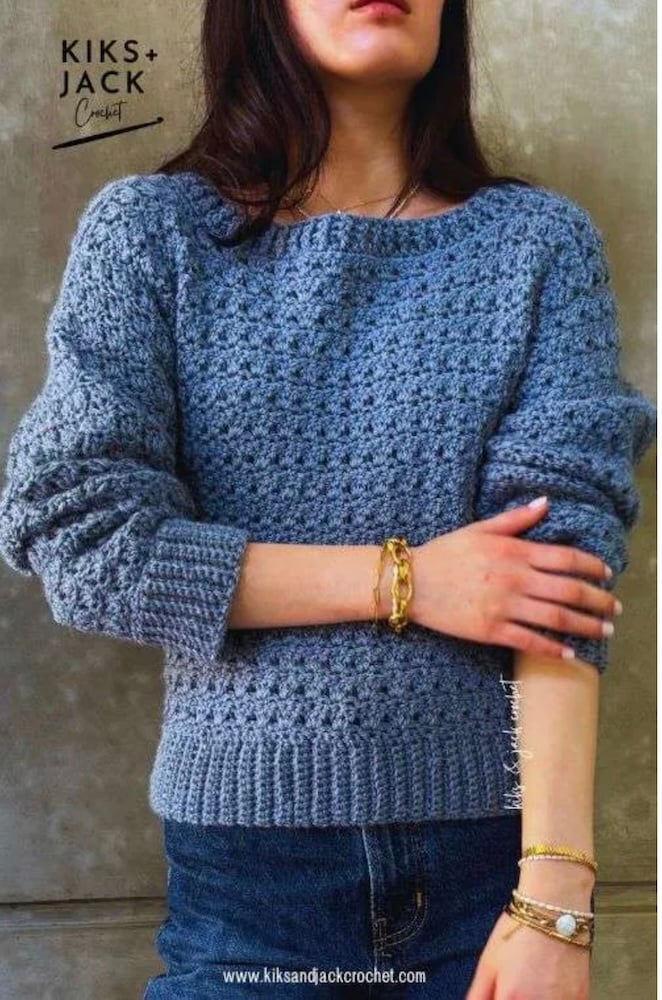 The Simple Crochet Sweater You Will Wear Every Day by Kiks And Jack Crochet