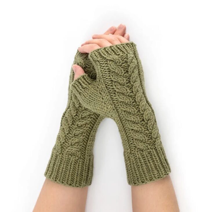 Thicket Fingerless Gloves Knitting Pattern by Mirella Moments