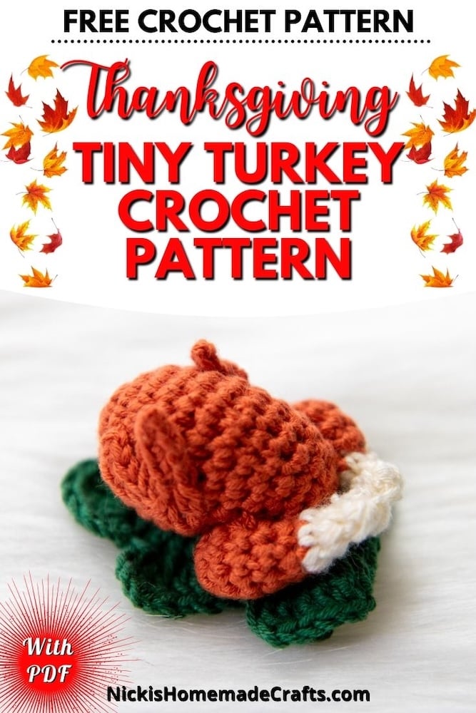 Tiny Crochet Roasted Turkey by Nicki's Homemade Crafts