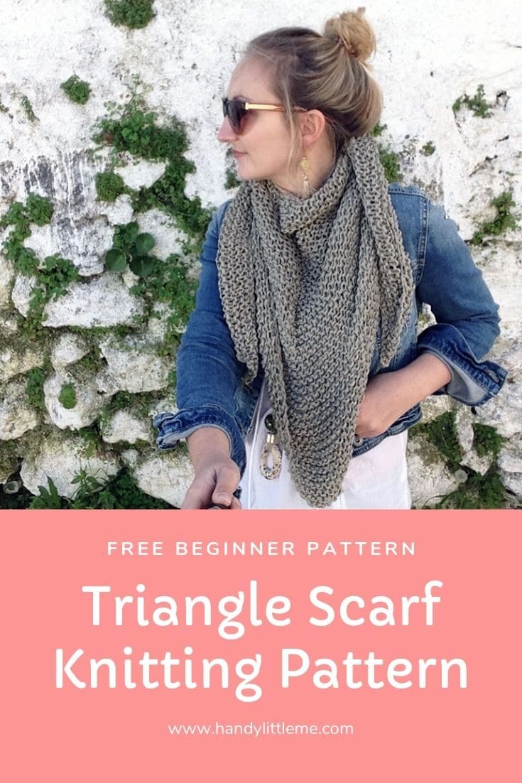 How To Knit An Easy Triangle Scarf