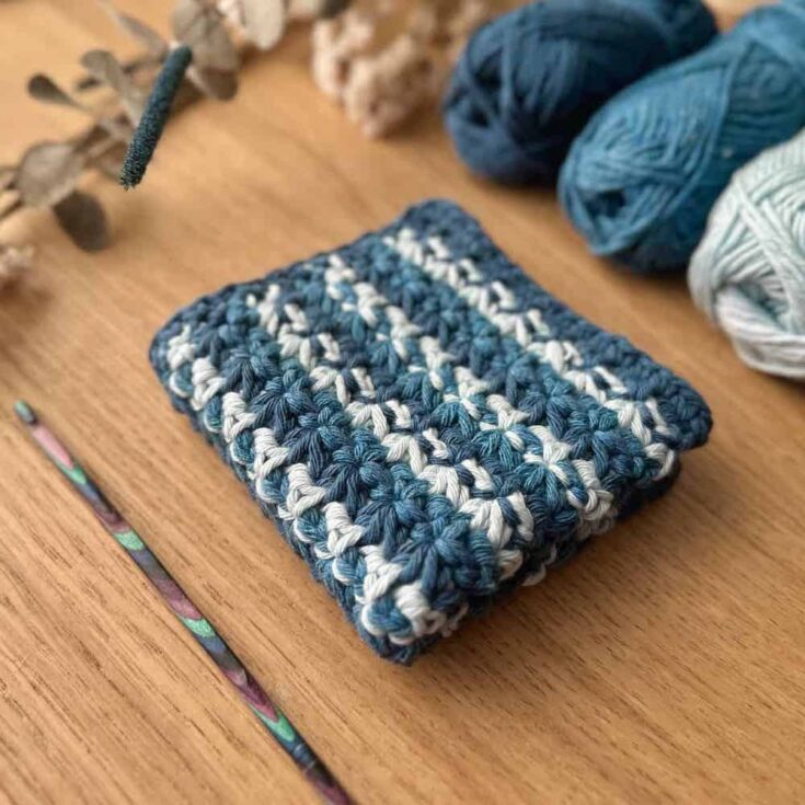 Trinity Stitch Crochet Dishcloth Pattern by Ned And Mimi