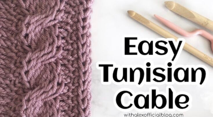 Tunisian Crochet Cable Pattern And Tutorial by With Alex Official