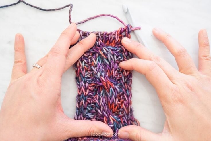 Tunisian Crochet Cables Video Tutorial by One Dog Woof