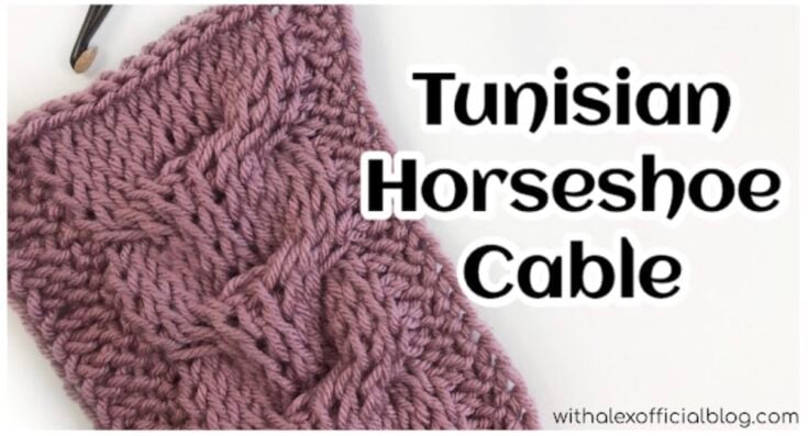Tunisian Horseshoe Cable Tutorial And Pattern by With Alex Official