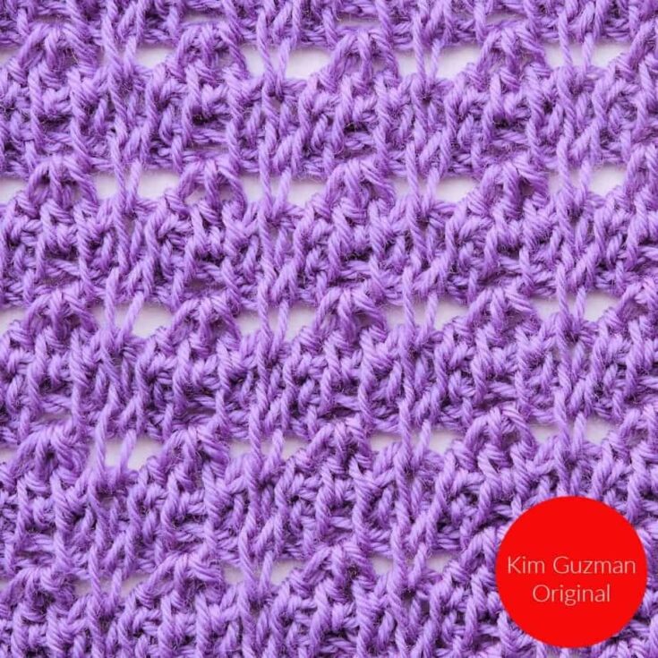 Tunisian Lozenge Stitch by Crochet Kim