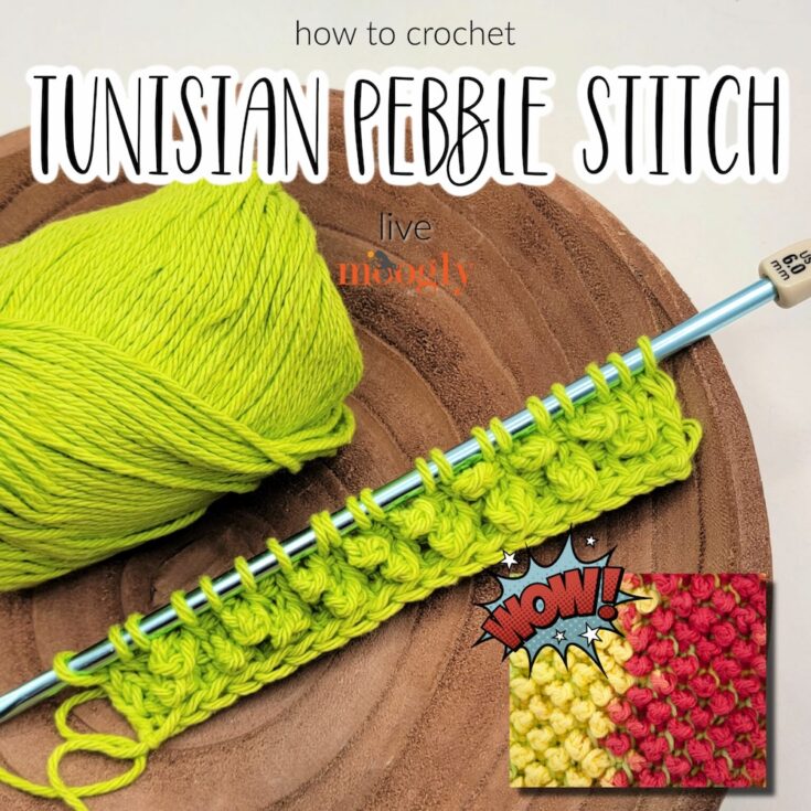 Tunisian Pebble Stitch by Moogly