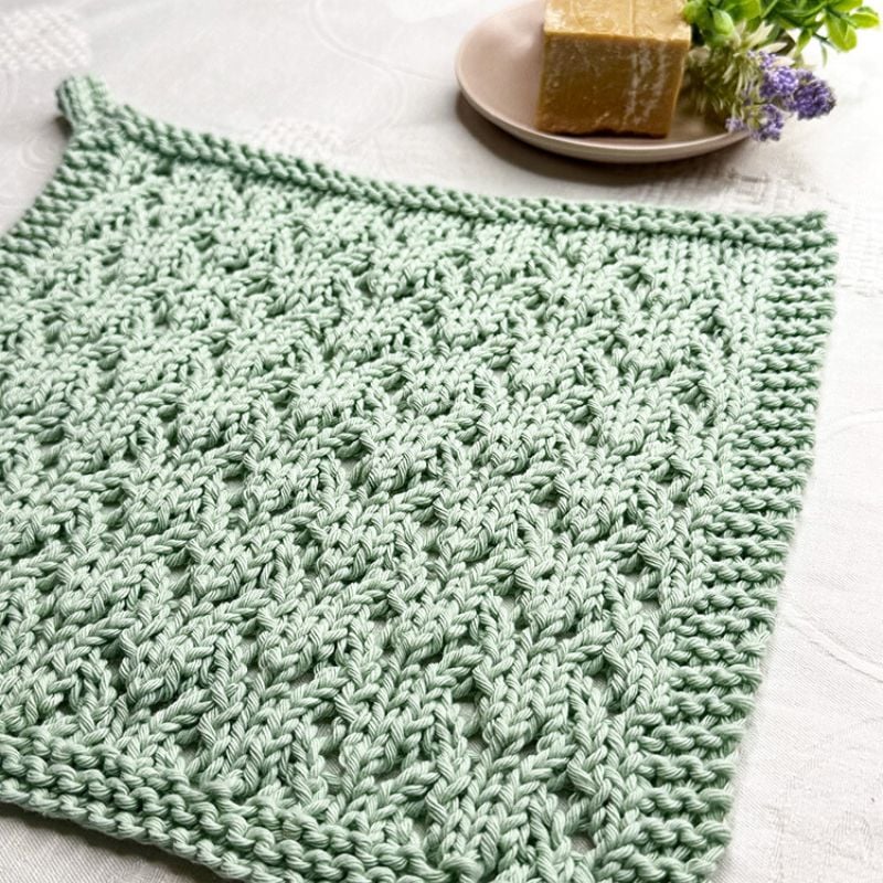 Walled Garden Lace Dishcloth Knitting Pattern