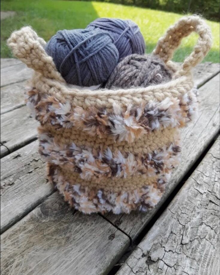 Wild Streak Basket (Crochet) by Lion Brand Yarns
